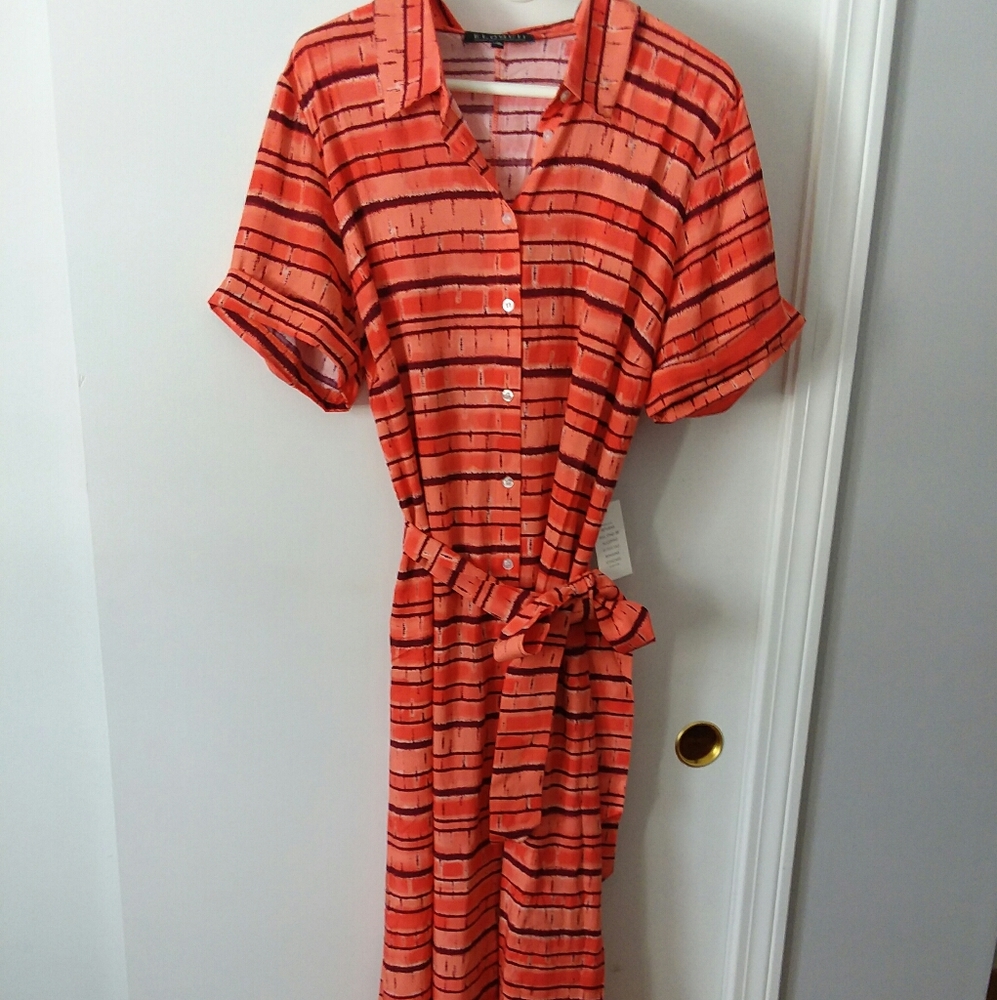 Eloquii Tie Front Maxi Dress